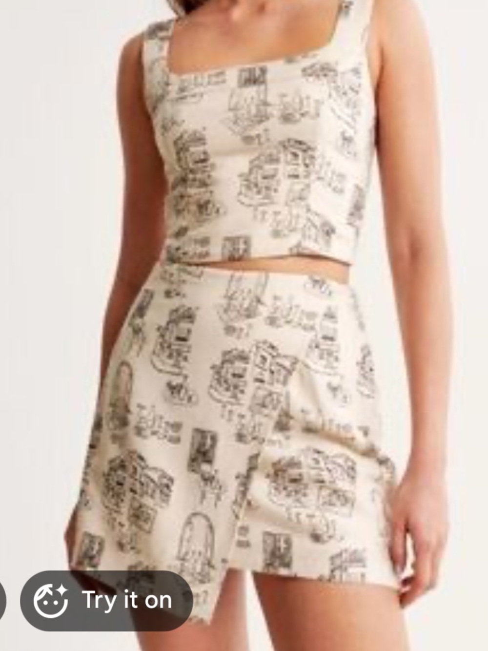 Abercrombie & Fitch Scarlett Linen Blend Mini Skort Italian Bistro